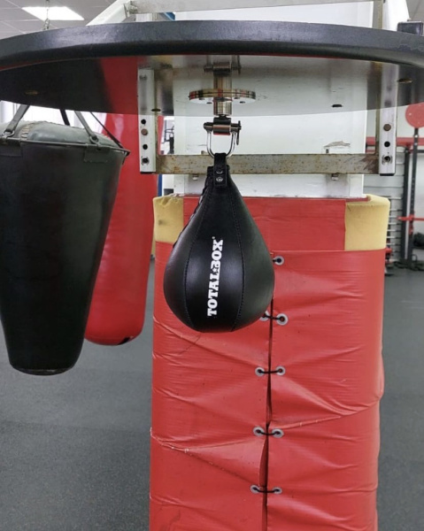 Груша боксерская пневматическая TOTALBOX, кожа, черн