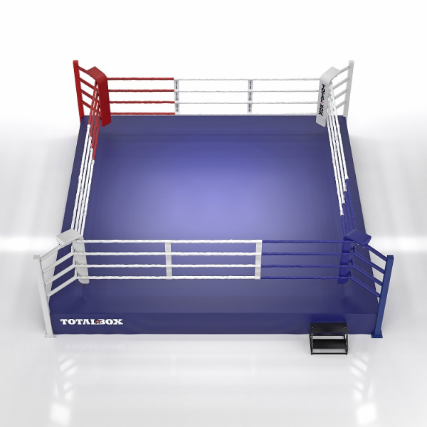 Ринг боксерский Тренировочный на помосте TOTALBOX, по канатам 4*4м, 5*5*0,5м