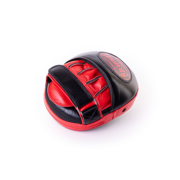Лапы боксерские LEADERS T-AIR кожа черн/красн