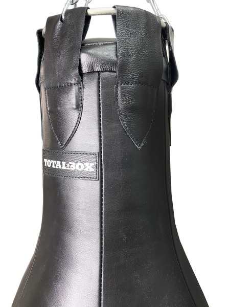 Мешок боксерский набивной Кегля TOTALBOX кожа, черн, 25/50*100-35