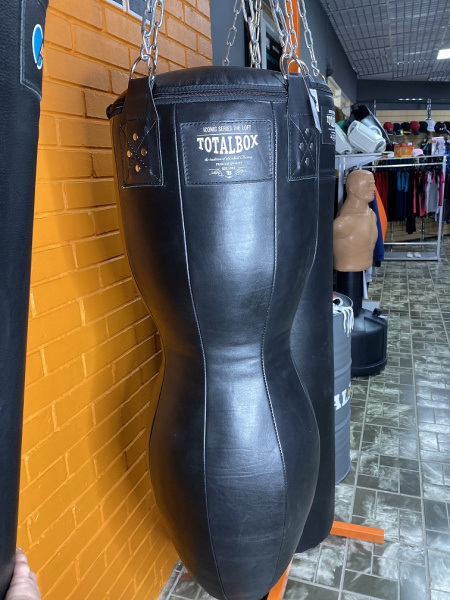 Мешок боксерский набивной Фигурный LOFT TOTALBOX кожа, черн, 40/30*120-50  