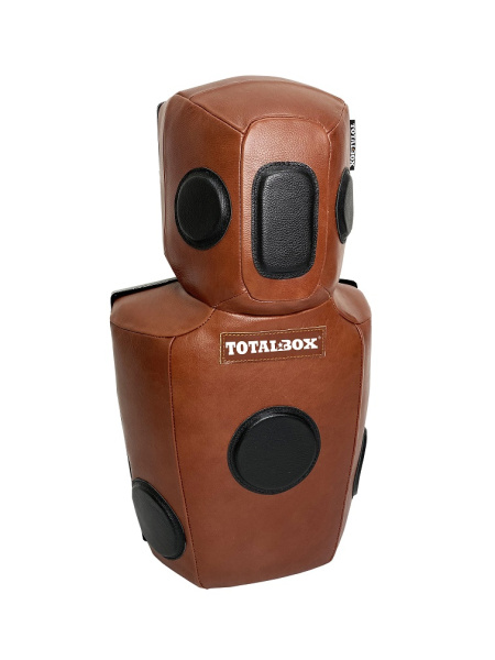 Подушка боксерская Манекен TOTALBOX кожа, корич/черн, 50*85*30