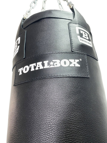 Мешок боксерский набивной TOTALBOX кожа, черн, 35*180-85